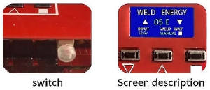 صفحه نمایش دستگاه نقطه جوش باتری لیتیوم یون قابل حمل کوچک و همراه با نمایشگر