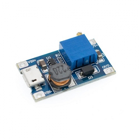 ماژول مبدل افزاینده TM3608 با ورودی Micro USB،ولتاژ ورودی 2 تا 24 ولت