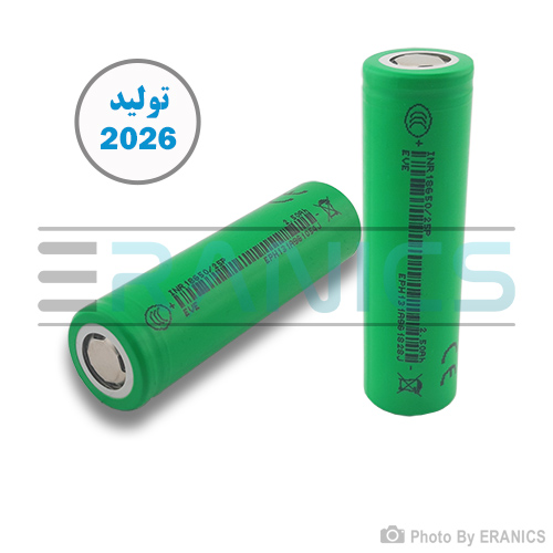 باتری لیتیوم یون 18650/25P ظرفیت 2500mAh/12C برند EVE گرید A